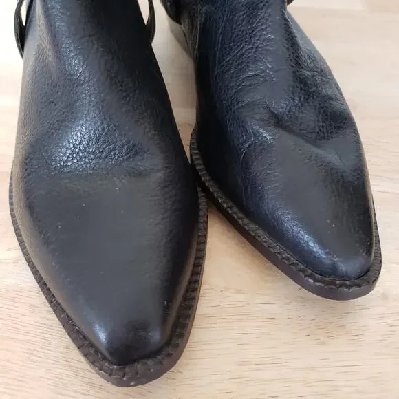 Vintage Glace'e Genuine Leather Western Boots Low Shaft Cowboy Boot Size 8 - Picture 5 of 11